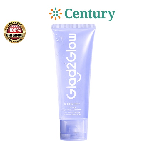 GLAD2GLOW BLUEBERRY GEL CLEANSER 70ML / SABUN CUCI MUKA / FACE WASH / PERAWATAN WAJAH - Gambar 3