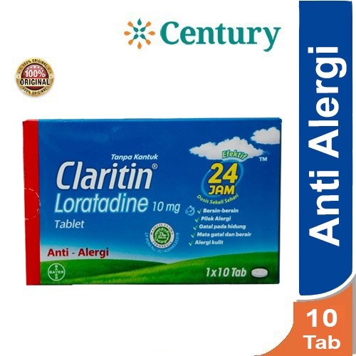 Claritin 10 Mg Isi 10 Tablet / Membantu Meredakan Alergi / Gatal / Pilek