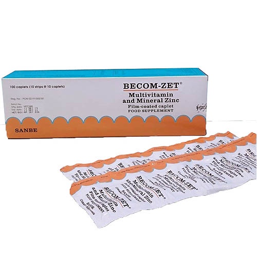 Becom-Zet 10 Kaplet/Antioksidan/Multivitamin dan Mineral/Daya Tahan Tubuh - Gambar 2