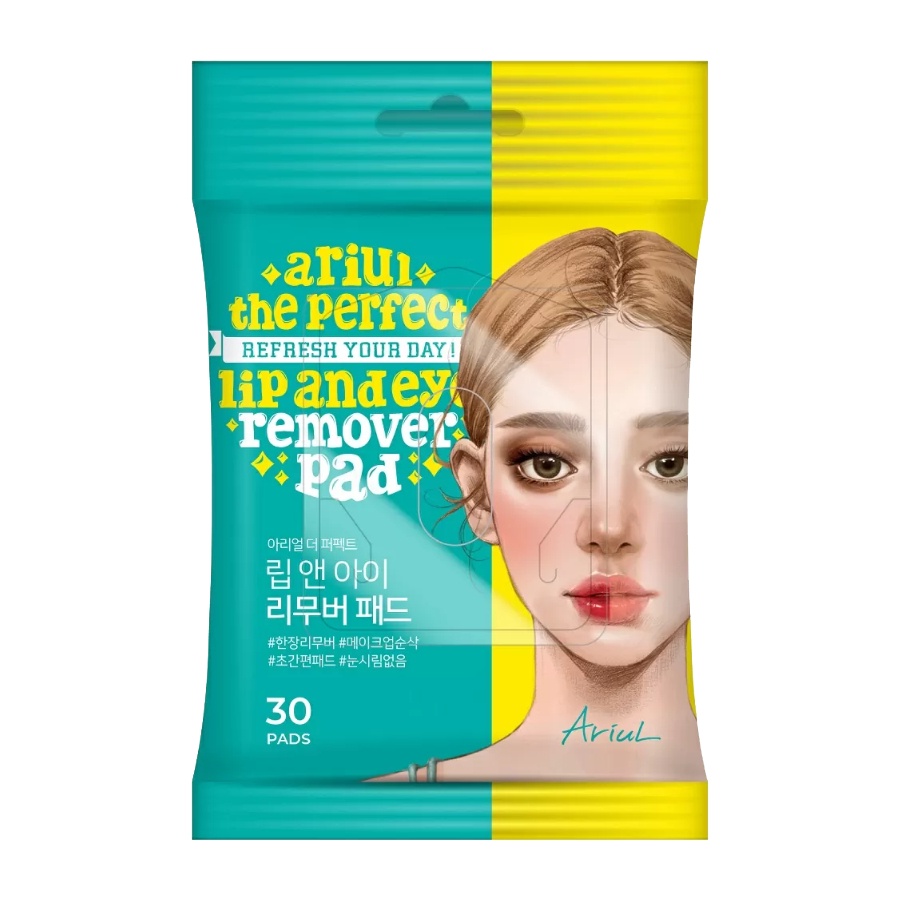 ARIUL THE PERFECT LIP&EYE REMOVER PAD ISI 30 LEMBAR / TISSUE BASAH BIBIR / PEMBERSIH MAKE UP - Gambar 2