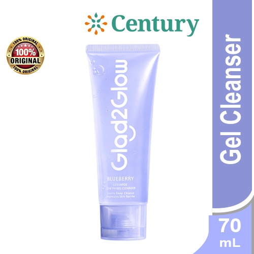 GLAD2GLOW BLUEBERRY GEL CLEANSER 70ML / SABUN CUCI MUKA / FACE WASH / PERAWATAN WAJAH