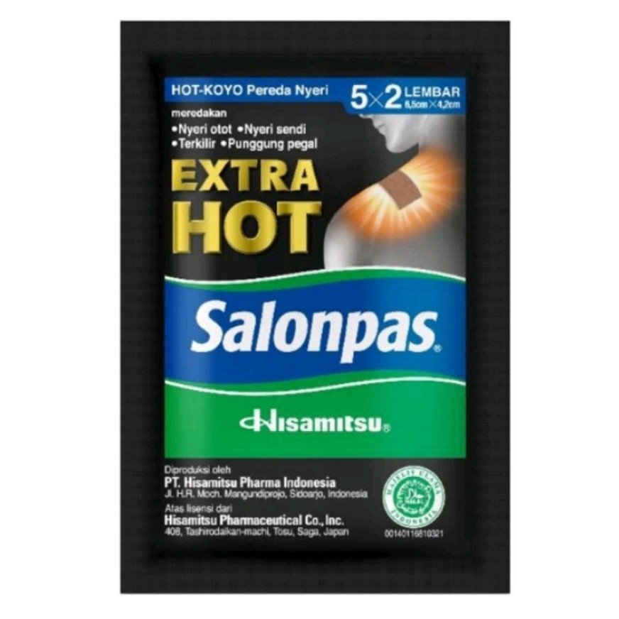 Salonpas Extra Hot 5x2 Lembar Pereda Nyeri
