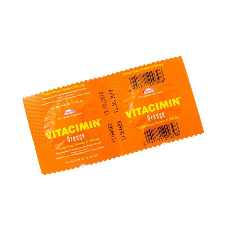 Vitacimin Orange Strip Isi 2 Tab / Vitamin / Vitamin C / Suplemen / Daya Tahan Tubuh - Gambar 3