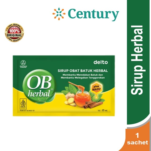 OB HERBAL PLUS MADU 1 SASHEET / MASUK ANGIN / BATUK PILEK /