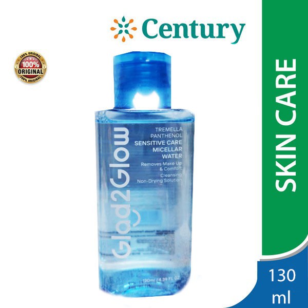 Glad2Glow Tremella Panthenol Sensitive Care Micellar Water 130ml / Pembersih Wajah
