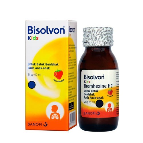 Bisolvon Kids Strawberry 60 ml /Batuk Anak/Obat Flu dan Batuk Anak/Sakit Tenggorokan/Batuk - Gambar 3