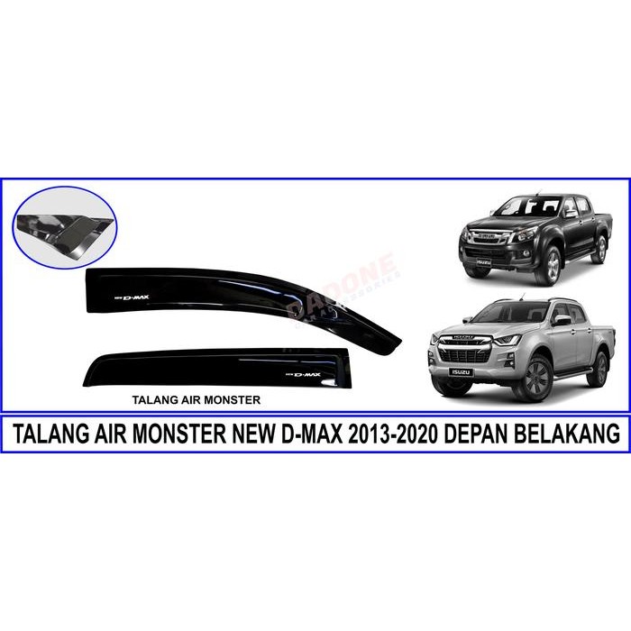 MONSTER WATER GUTTER M3 NEW D-MAX 2013-2020 FRONT-REAR (1 SET / 4 PCS ...