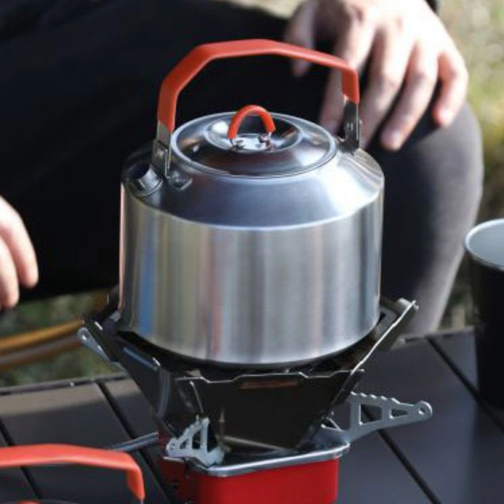 TaffSPORT Teko Camping Outdoor Teapot Kettle Stainless Steel - HWSH1.5 Warna Silver Dimensi 1.5L - Gambar 3