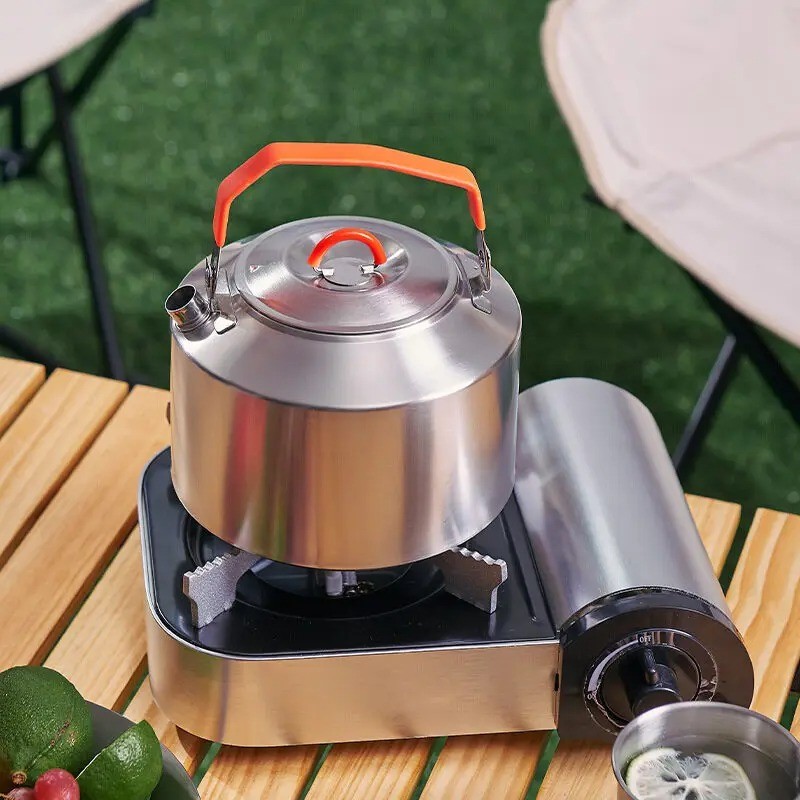TaffSPORT Teko Camping Outdoor Teapot Kettle Stainless Steel - HWSH1.5 Warna Silver Dimensi 1.5L - Gambar 4
