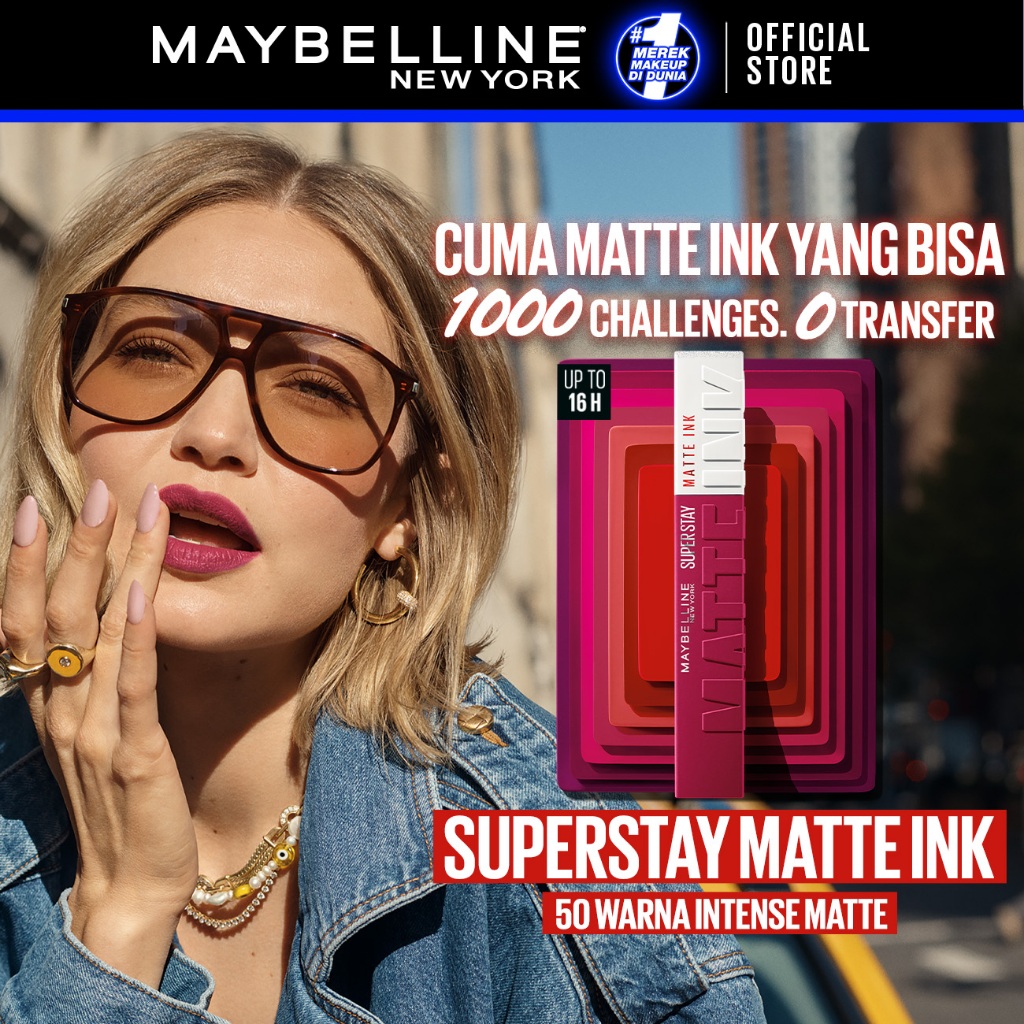 MAYBELLINE OFFICIAL Paket Hemat Superstay Matte Ink 2 pcs Ombre Set Lipstick - Long Lasting - Gambar 4