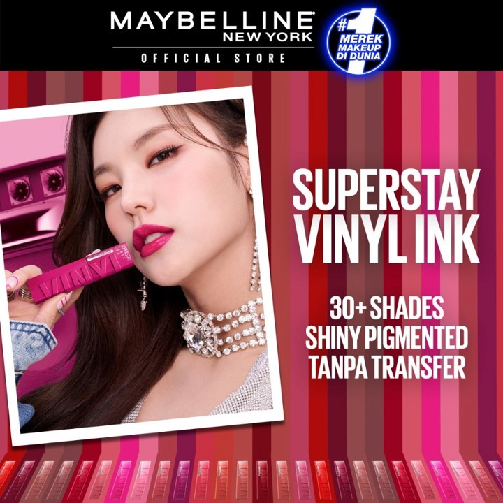 MAYBELLINE OFFICIAL Paket Hemat Superstay Vinyl Ink 2 pcs Ombre Set Lipstick Long Lasting - Gambar 4