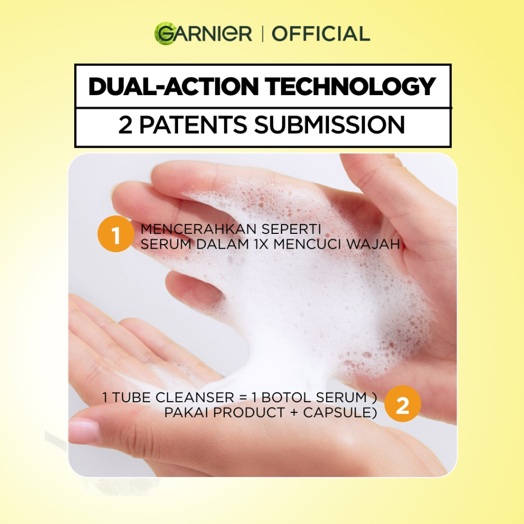 GARNIER Facial Wash Bright Complete Vitamin C Serum Cleanser 90ml Paket Skincare Pembersih Wajah Mencerahkan Seperti Serum Wash Sabun Cuci Muka Sabun Muka Glowing dan Memutihkan Moisturizer Sunscreen Face Wash - Gambar 4