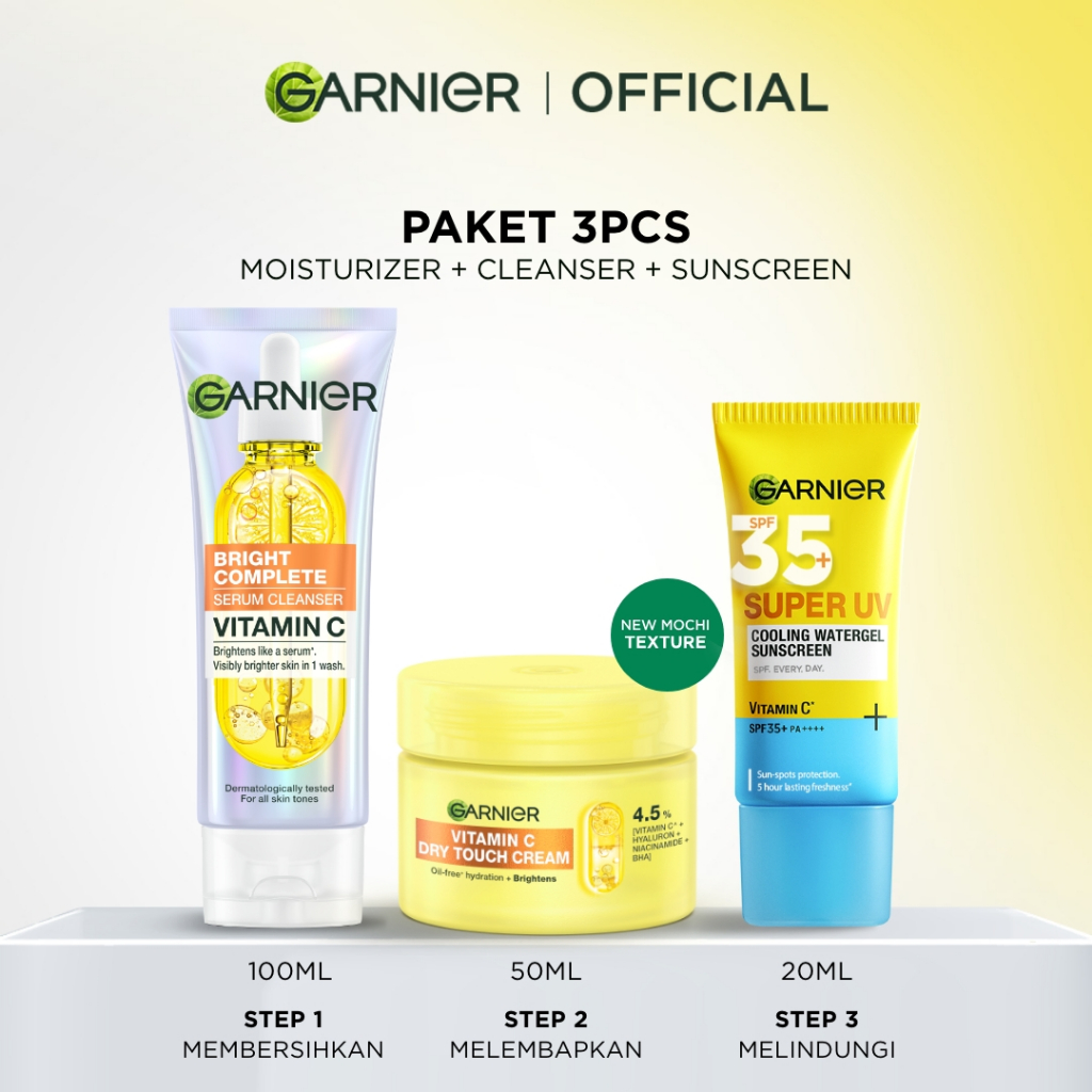 [Paket Skincare Pemula] Garnier Starter Kit Isi 4 Hanya 100 ribu Bright Complete Anti Acne / Untuk kulit berjerawat / Brightening / Removes Skin Blemishes - Gambar 3