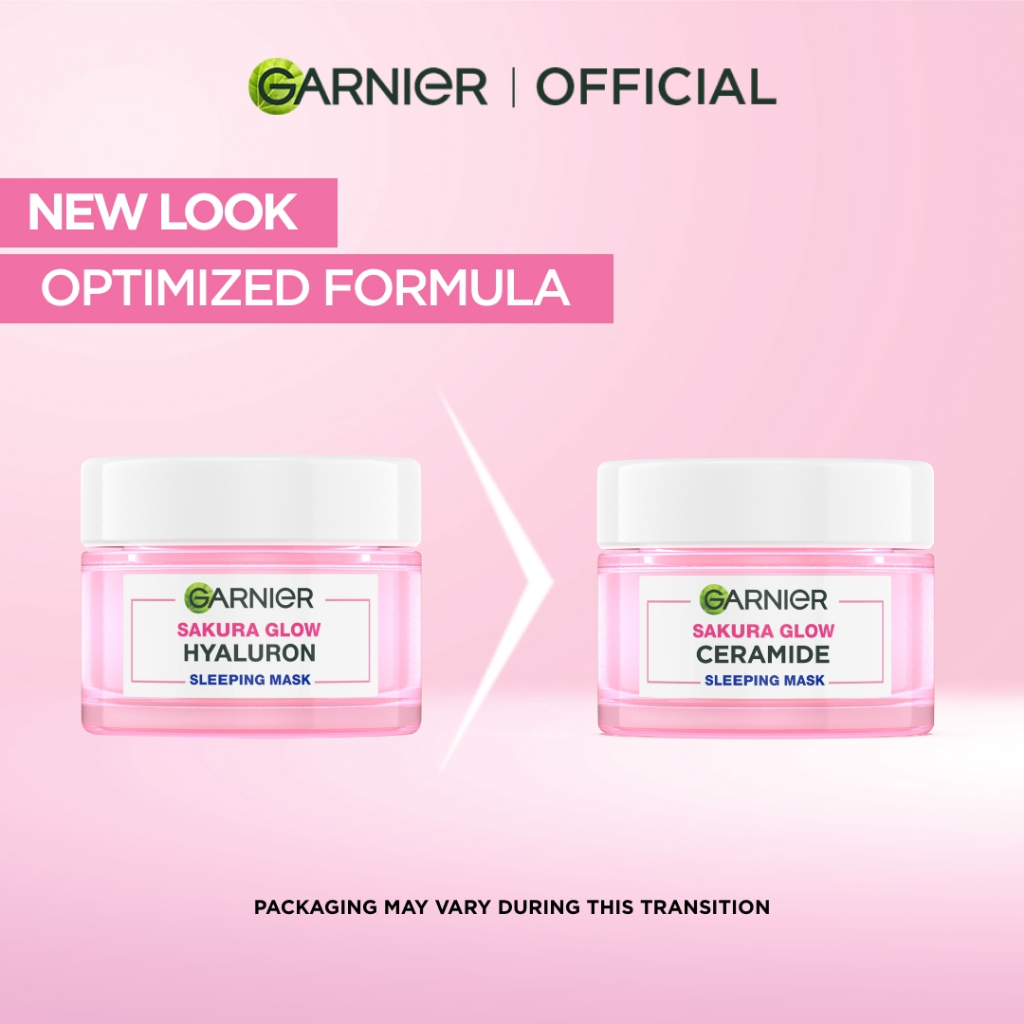 GARNIER Sakura Glow Ceramide Skin Barrier Simple Set Day Cream & Night Cream 50 ml Krim Siang & Krim Malam Bundle Paket Skincare 1 set lengkap moisturizer tone up pelembab wajah cream pemutih wajah glowing cepat - Gambar 3