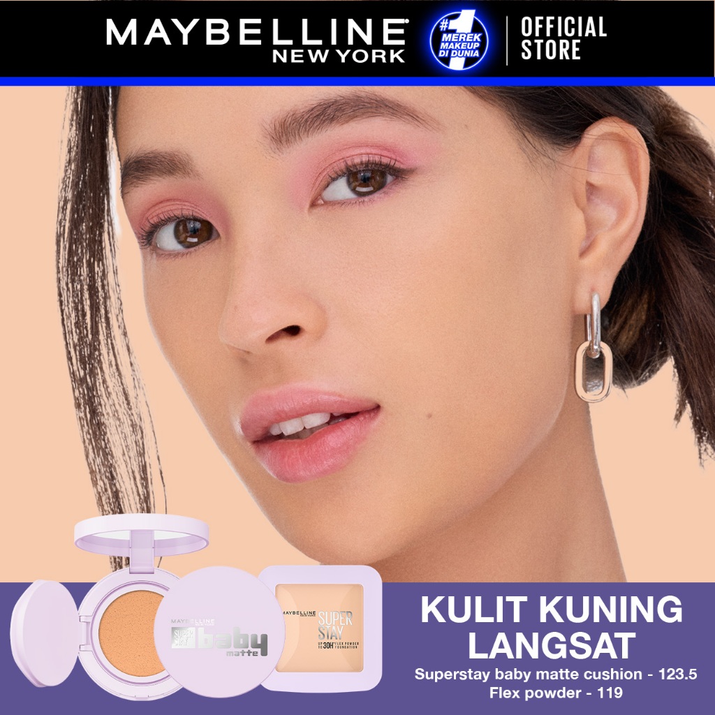 MAYBELLINE OFFICIAL Superstay Unbreakable Duo - Superstay Baby Matte Cushion + Superstay Flex Powder Foundation - Gambar 4
