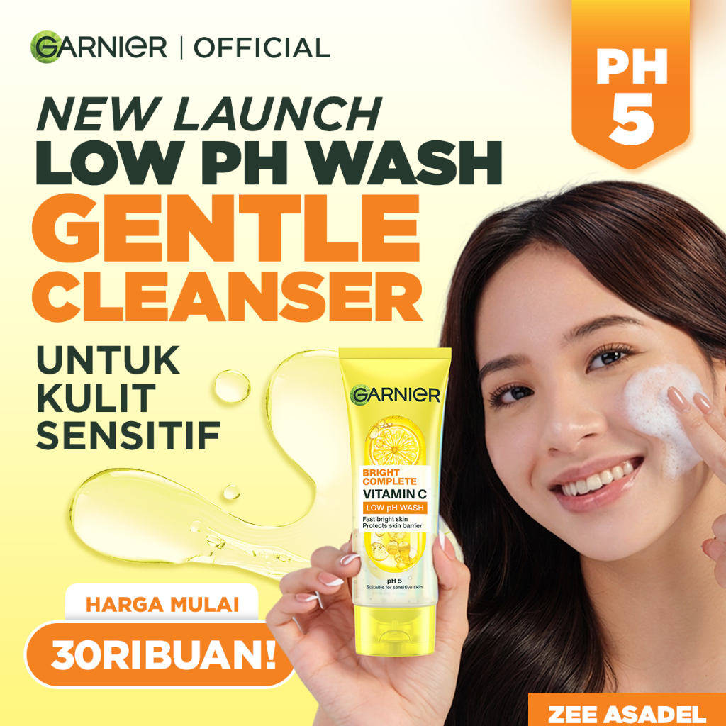 [BARU] Garnier Low pH Facial Wash Gentle Skin Cleanser 100ml 1pc/2pcs/3pcs/5pcs- Pembersih Wajah Low pH Lembut Face Wash Anti Jerawat Skincare Pembersih Wajah sabun cuci muka sabun muka glowing
