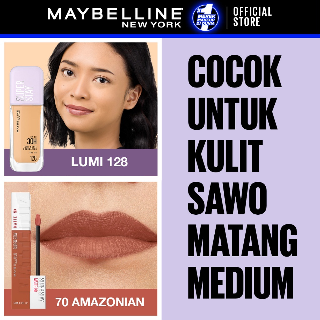 MAYBELLINE OFFICIAL Paket Transferproof Bundle Superstay Lumi Matte + Matte Ink - Gambar 4