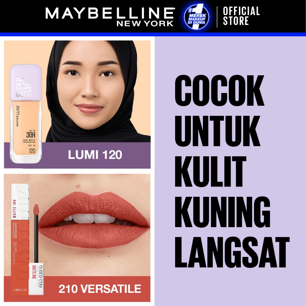 MAYBELLINE OFFICIAL Paket Transferproof Bundle Superstay Lumi Matte + Matte Ink - Gambar 3
