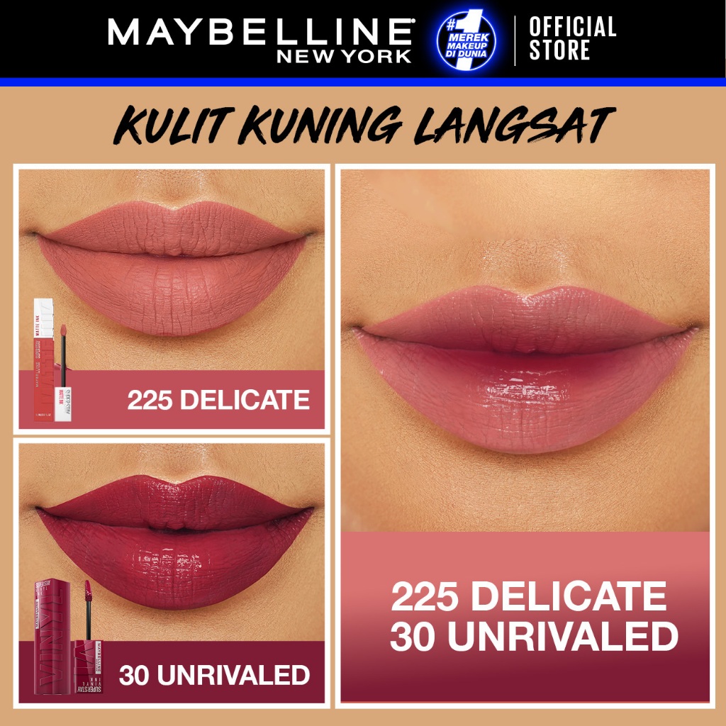 MAYBELLINE OFFICIAL 3D Ombre Lip Packages : Matte & Shine Duo (Superstay Matte Ink + Superstay Vinyl Ink) - Gambar 4