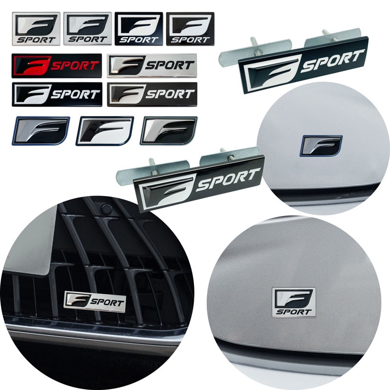 F Sport 3D Metal Front Grille Badge Decal Rear Trunk Emblem Sticker for ...