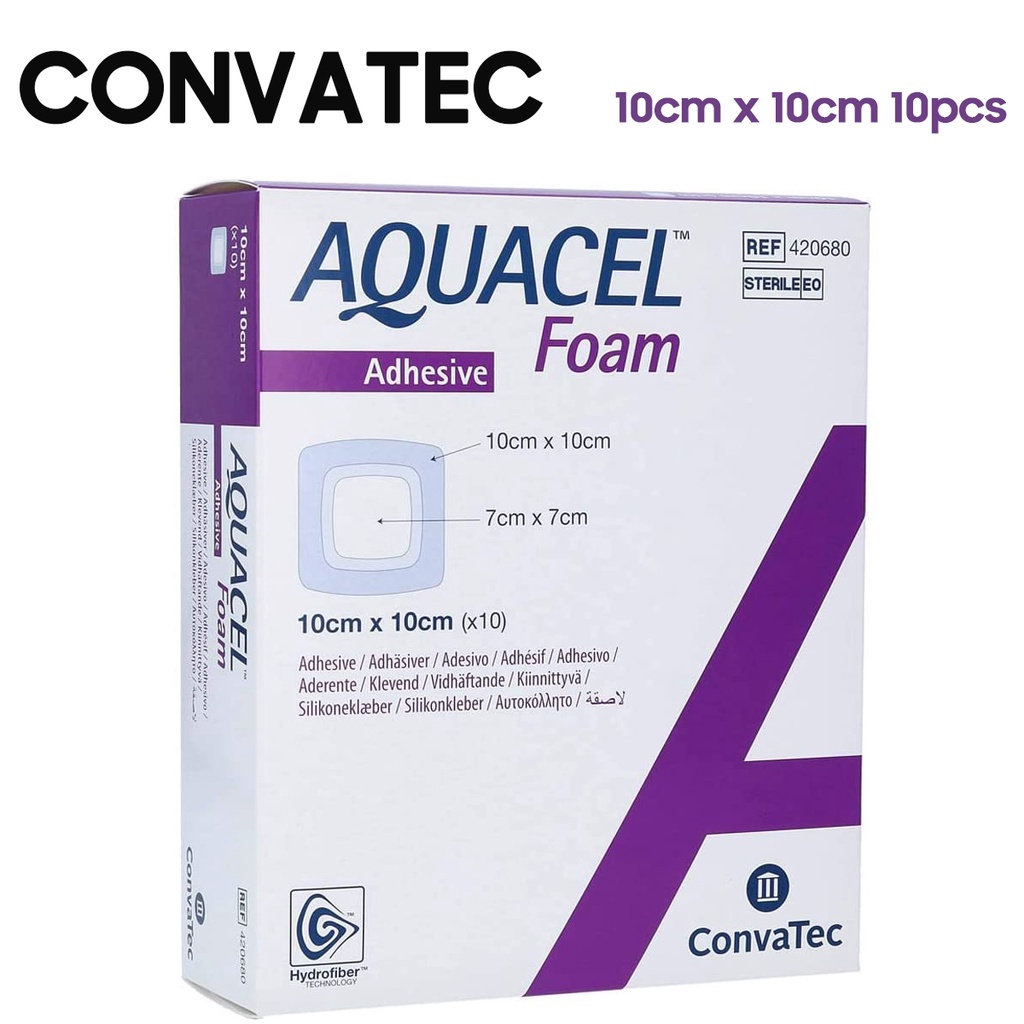 ConvaTec Aquacel Foam Adhesive 10cm x 10cm Dressing (1box of 10pcs) ADH ...