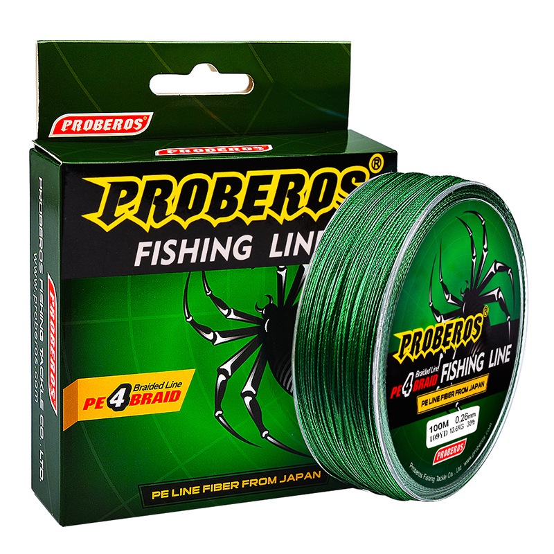 CREEKMOON PROBEROS 4 Braided 100M Clear PE Fishing Line 6-100LB Leader Line  Fly Fishing Line Super Strong Fishing Accessorie S2
