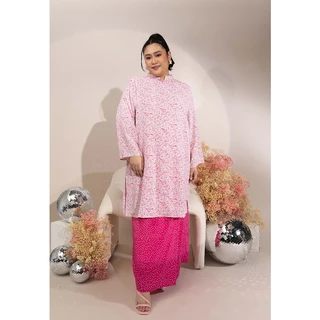 Lubna - Plus Size Kurung Pahang With Skirt Set