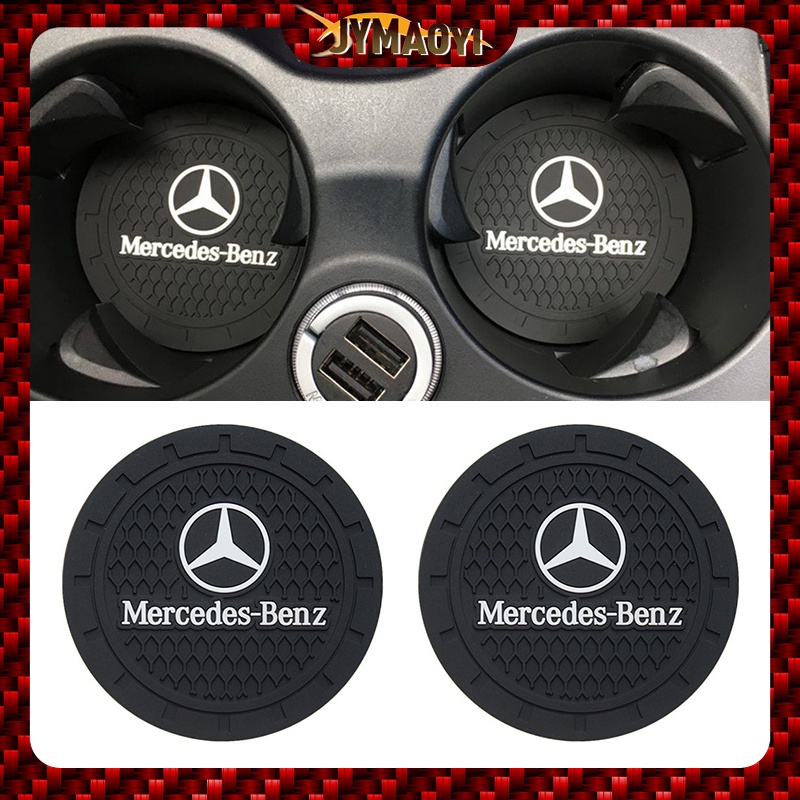 2Pcs Car Cup Holder Coaster AntiSlip Rubber Pad For Mercedes Benz w203