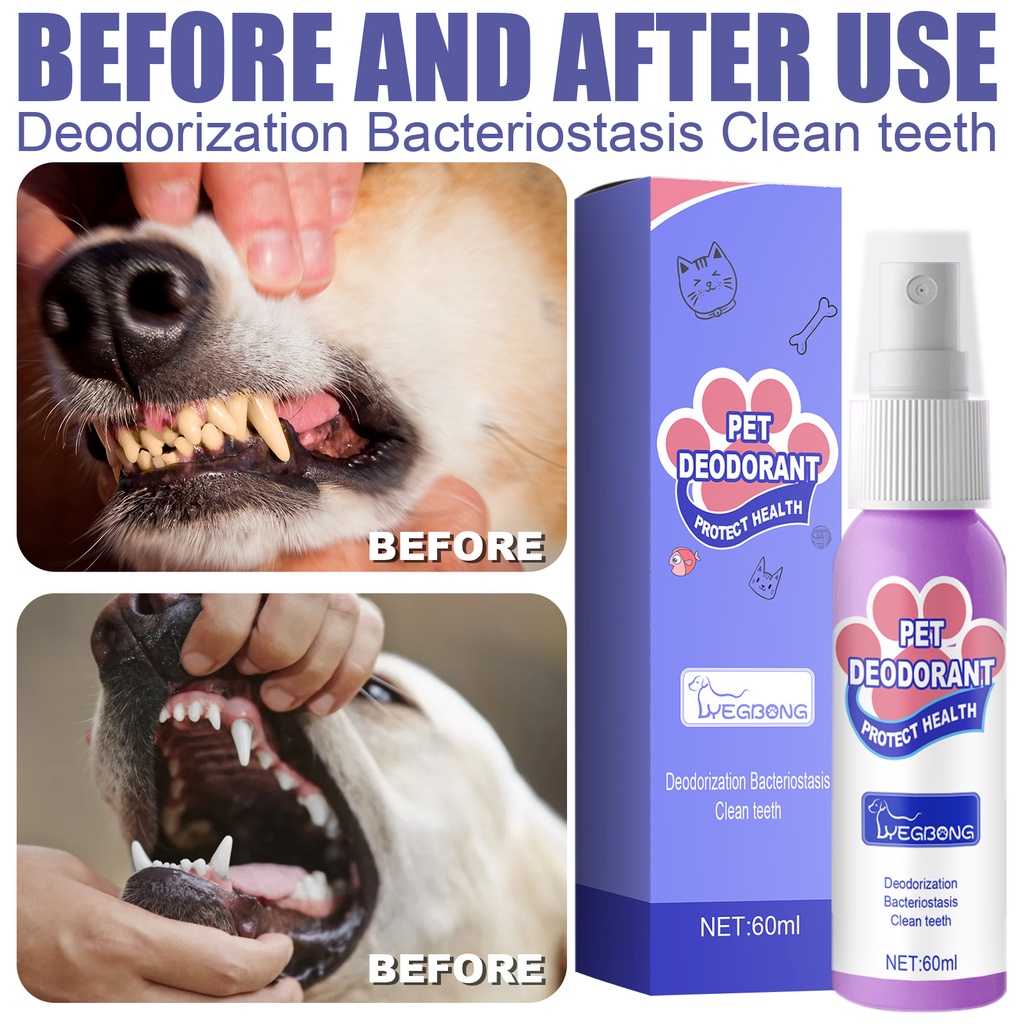 Pet Oral Cleanse Spray Dogs Cats Teeth Clean Deodorant Antibacterial