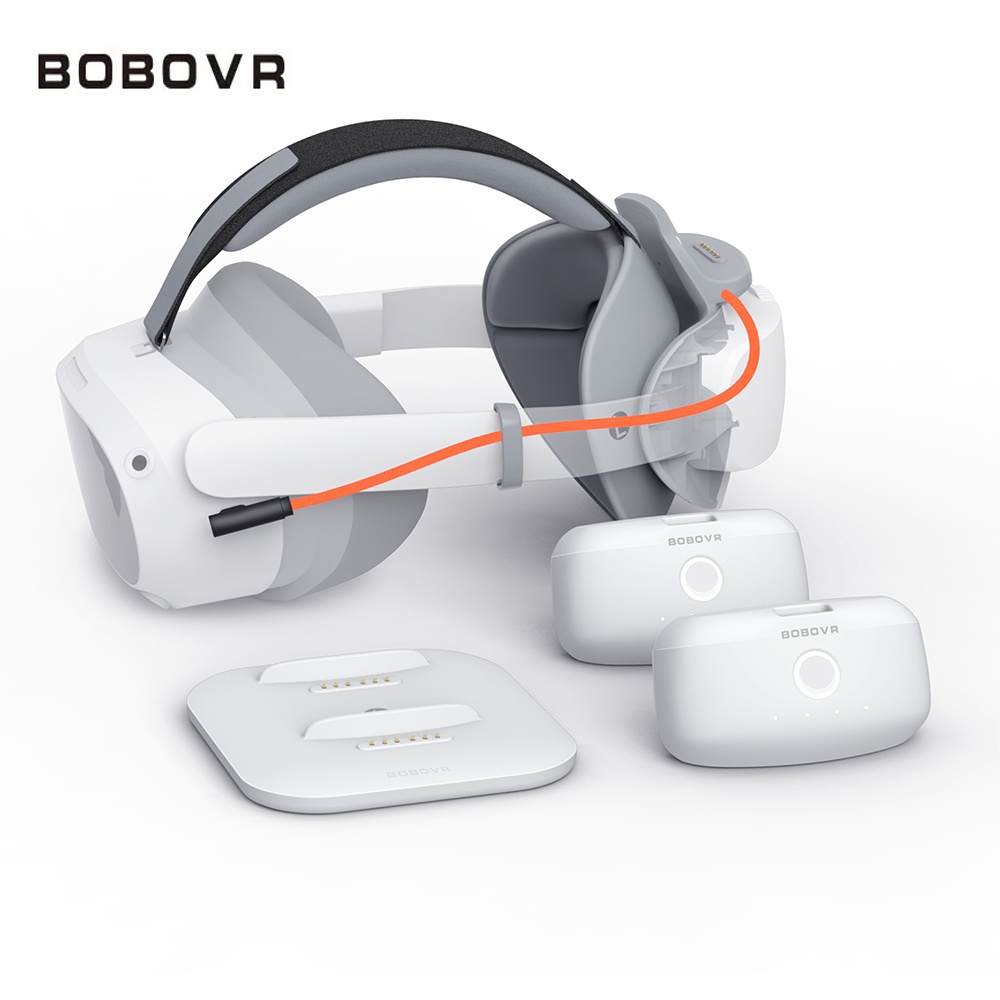 BOBOVR P4 Twin Battery Upgrade Combo Compatible with Pico 4 VR Headset ...