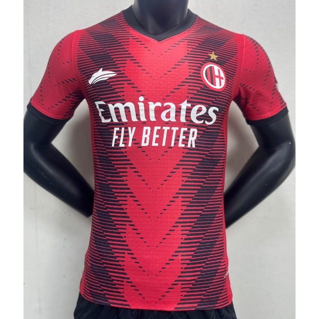 Player Version 23 24 Ac Milan Home Shirts Soccer Jeresy Men Uniforms 