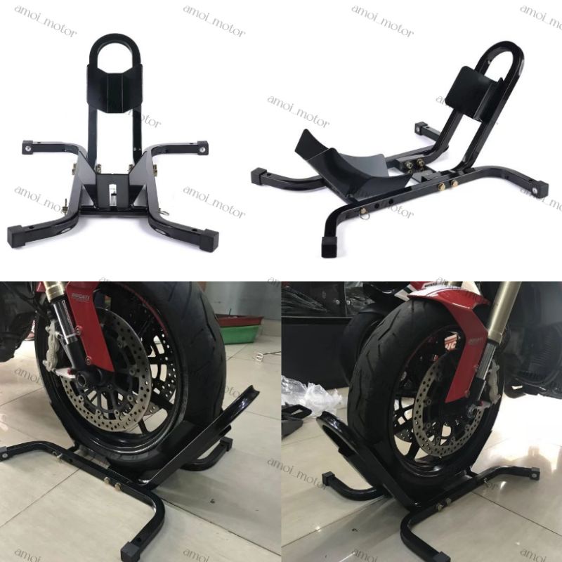 SecureFix Direct Chock For 15" - 21" Wheels - Trailer & Garage Stand, Motorbike Paddock Stand (SecureFix) Motorcycle Front Wheel Chock - Foto 10