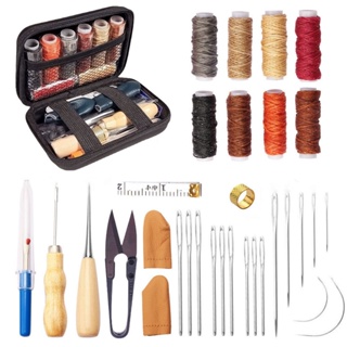 Leather Craft Sewing Kit Waxed Thread Hand Quilting Needles Sewing
