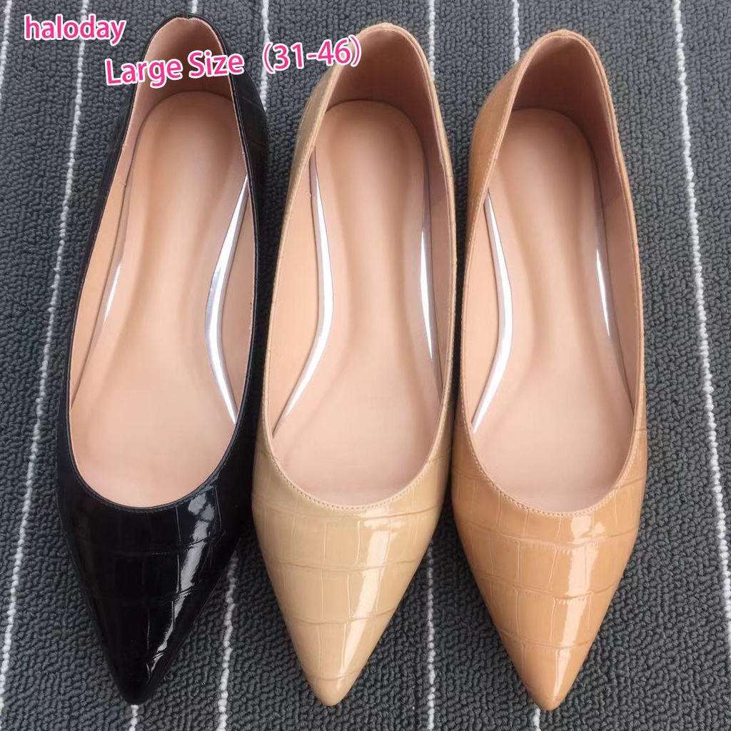 (((3146) Large Size Women's Shoes Autumn Soft Leather Flat Shoes