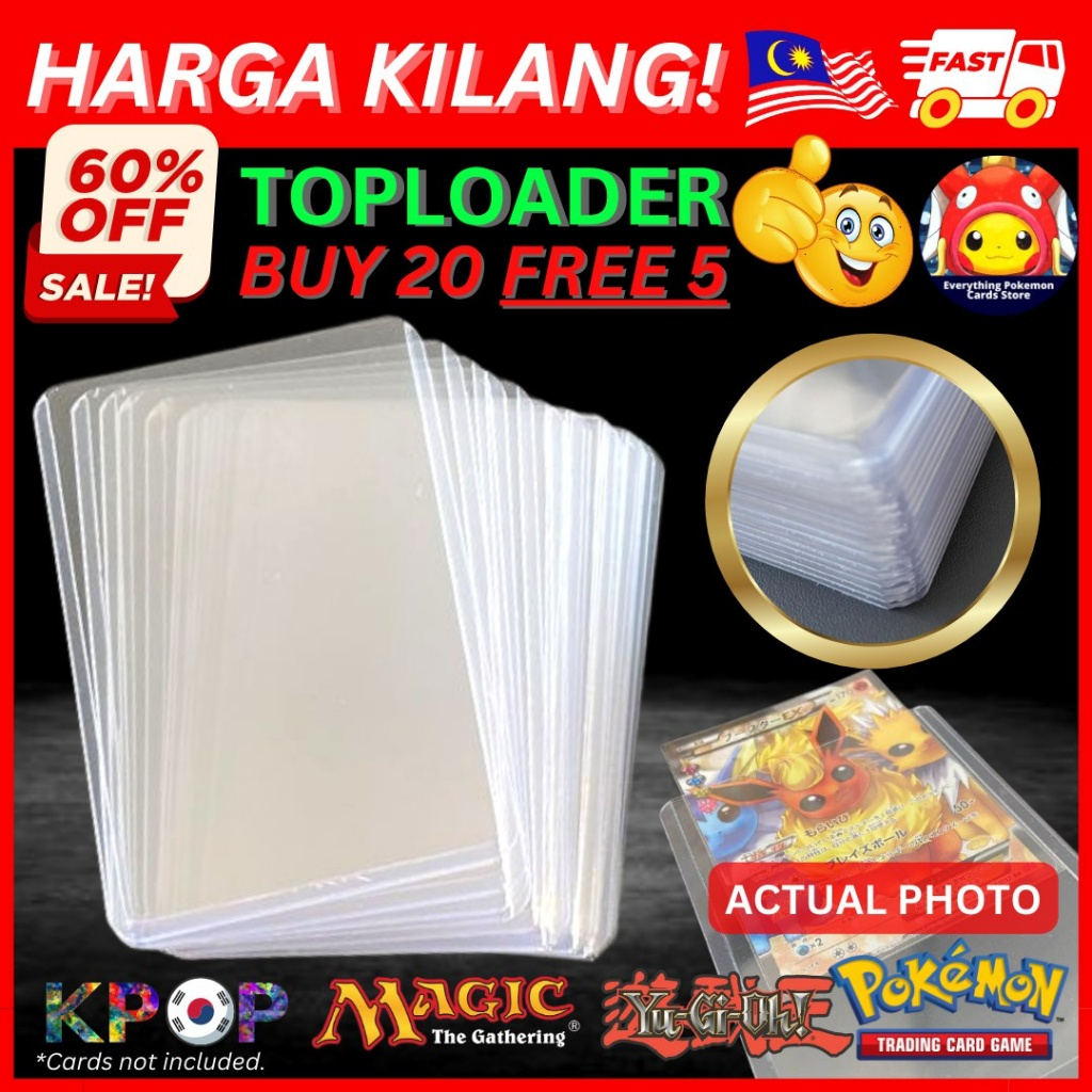 [FREE 5 BUY 20] Toploader Pokemon Yugioh Digimon KPOP Photocard Card