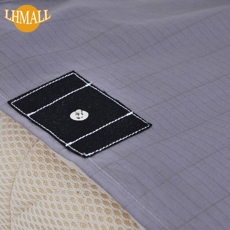 thumbnail image 2 of King Size Grounding Sheet – 95% Cotton 5% Silver Fiber, Earthing Fitted Sheet, Gray 2 of 5