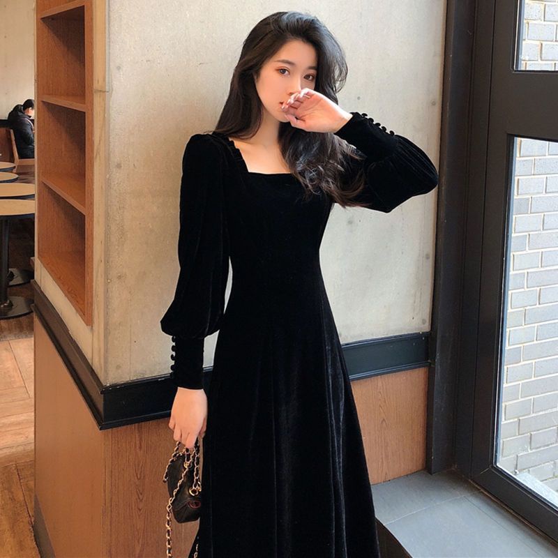 shopee formal dress High Neck Keyhole Halter Stretch Velvet Top/ Black Crepe Knit Palazzo Pant Jumpsuit S main image 0