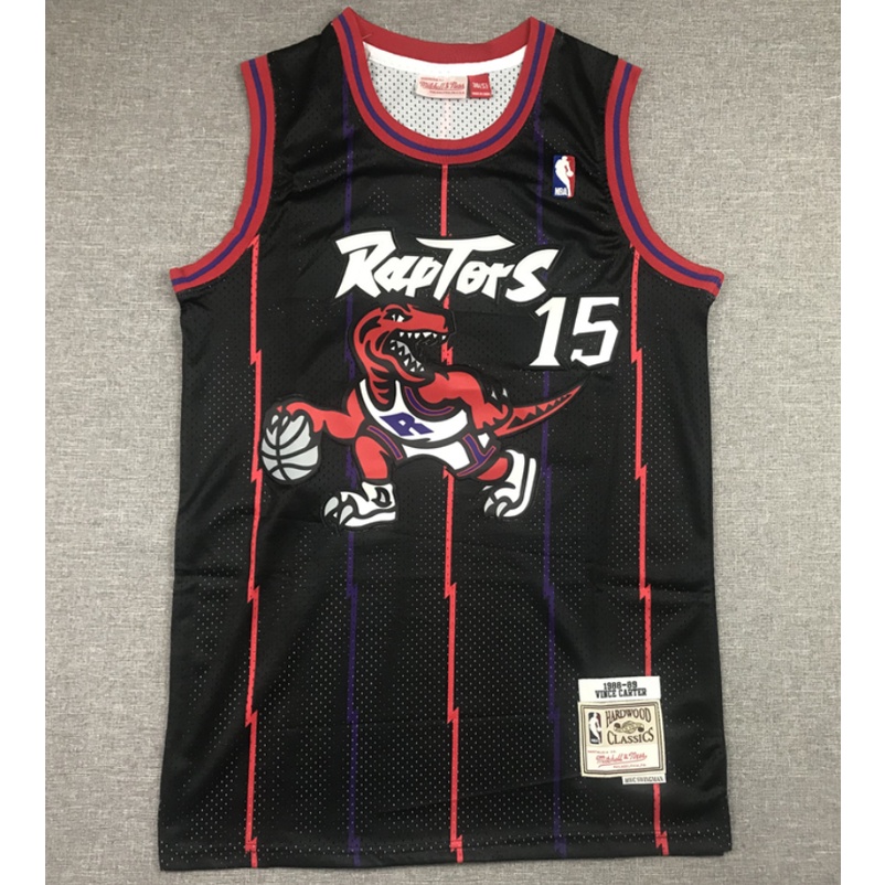 men’s Toronto Raptors 15 Vince Carter Vintage embroidery basketball ...