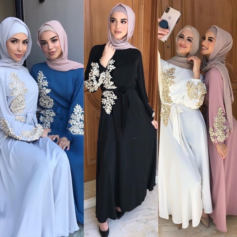 Baju Raya 2023 Women Female Dress Middle East Arabian Ladies Robe ...