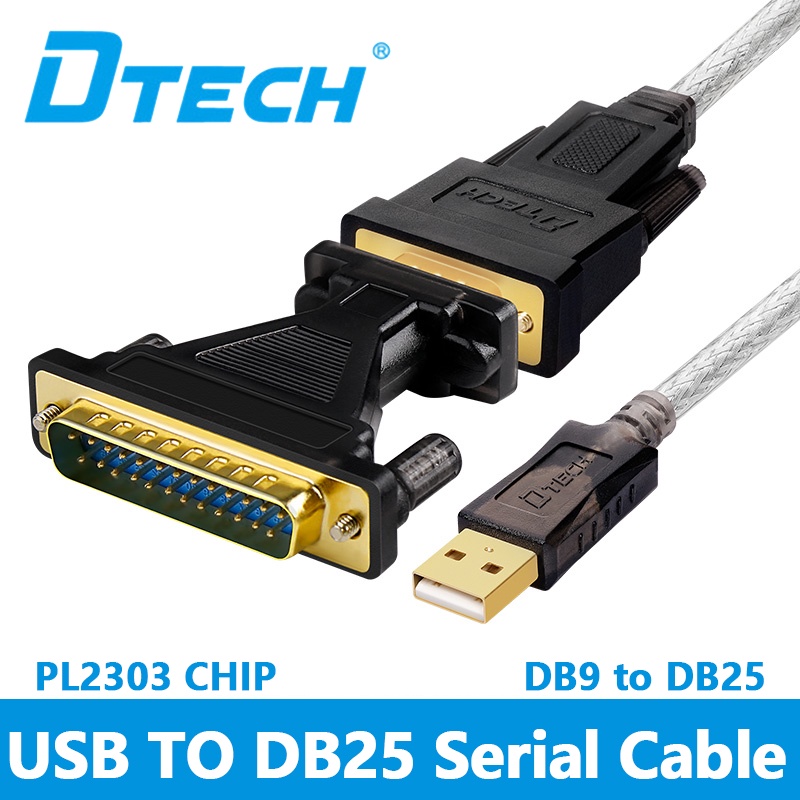 DTECH 9 Pin To 25 Serial Port Cable usb 9 232 pl2303 COM DT5003A