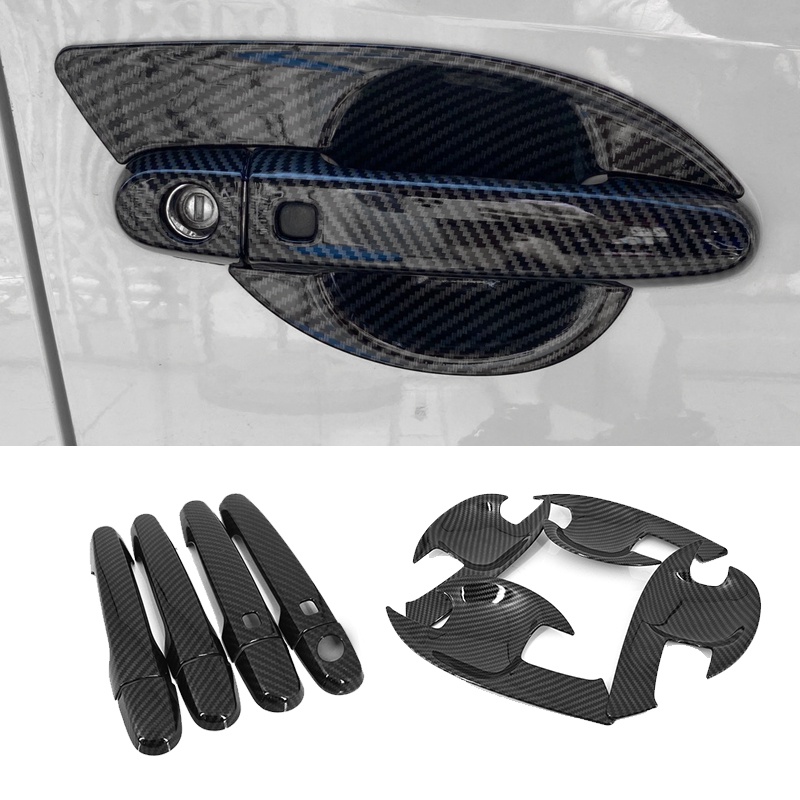 For TOYOTA VIOS 20142017 carbon fiber pattern car door handle bowl
