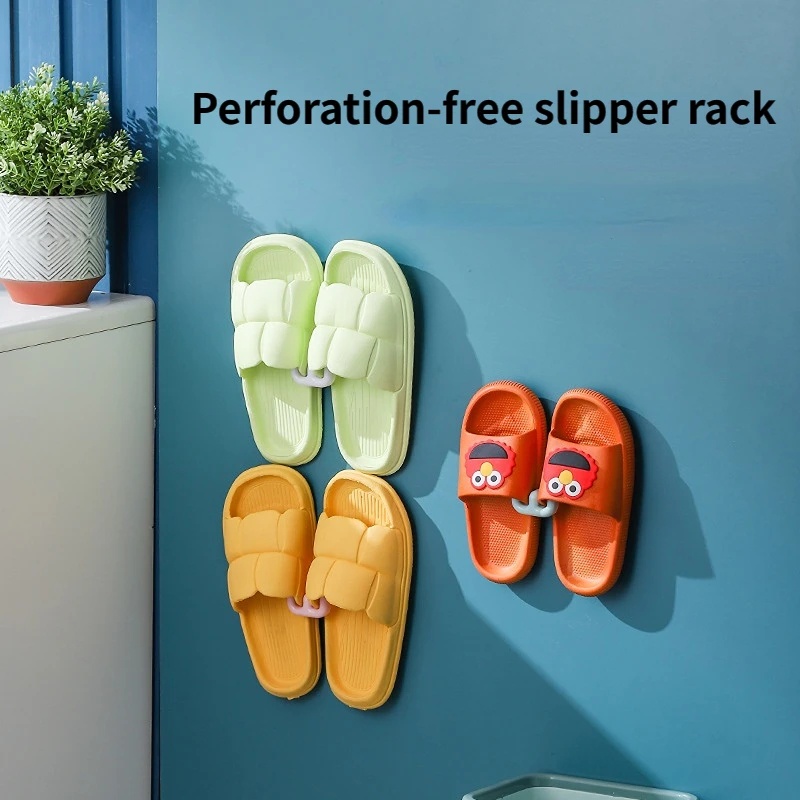 Slippers Rack No Punching Bathroom Simple Slipper Hook Toilet Drainage