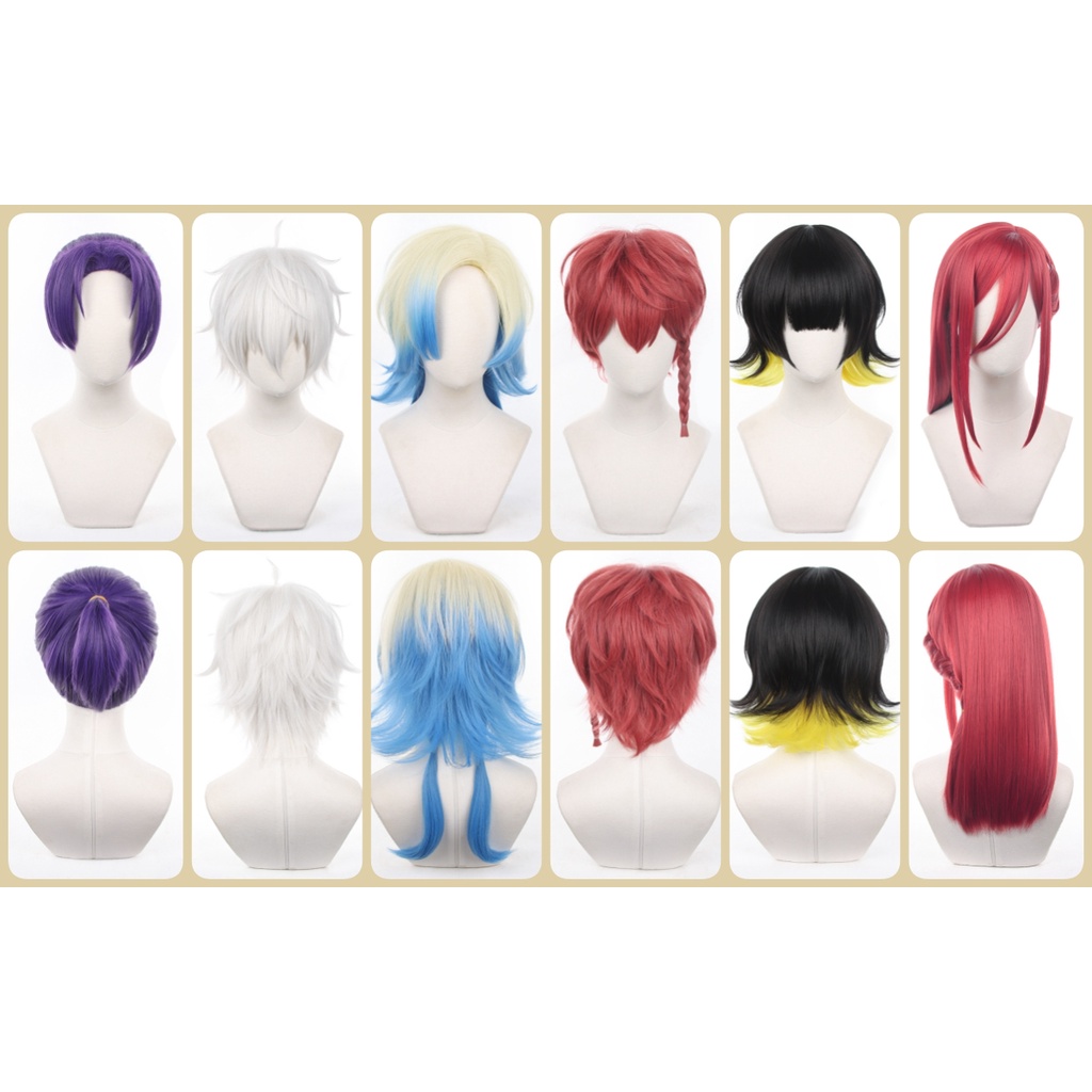 Anime Kinsou No Vermeil Goldfilled Alto Cosplay Wig White Light Purple  Short Hair Vermeil In Gold