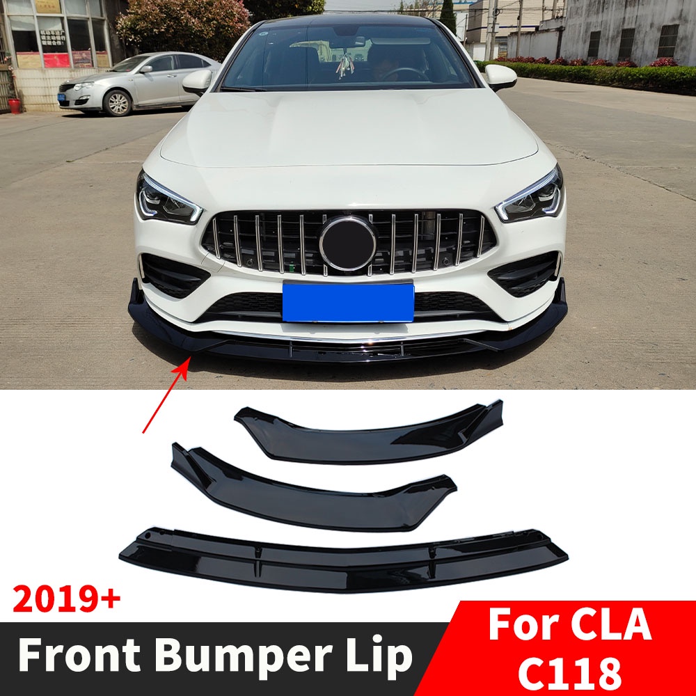 Body Kit Front Bumper Lip Guard Chin Diffuser For Mercedes Benz CLA ...