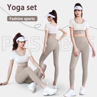 FINETOO Workout Outfits Sets for Women 4 piece Seamless Backless Tank Sport  Bra High Waist Short Yoga Gym Matching Active Set