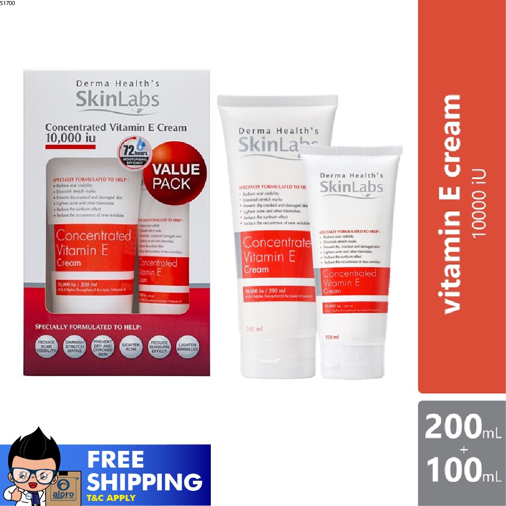 SkinLabs Concentrated Vitamin E Cream Value Set (200ml + 100ml