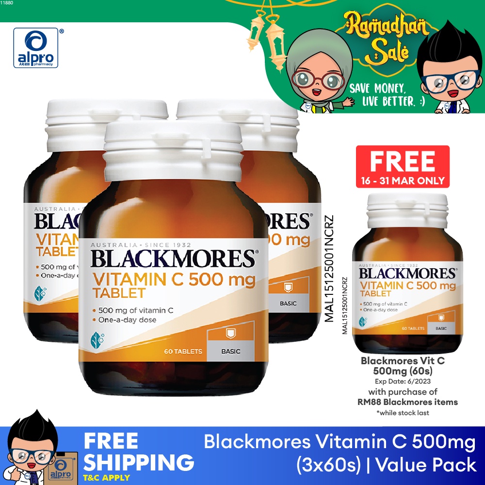 Blackmores Vitamin C 500mg (3x60s) | Value Pack | Shopee Singapore