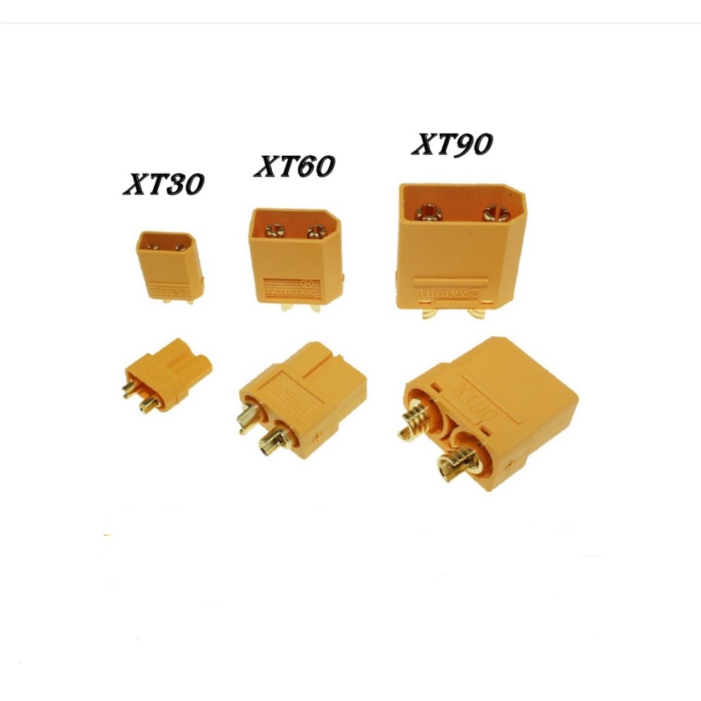 XT60 Male To EC2 Female Adapter Cable - 5cm (2") 20AWG Wire For RC Cars, Drones, Electronics 8 thumbnail image