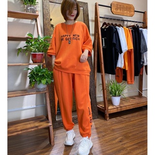 Korean Fashion Women's Casual Sport Wear Set 2PCS Long Sleeve Sports Suit  Lady Tracksuit Top and Bottom