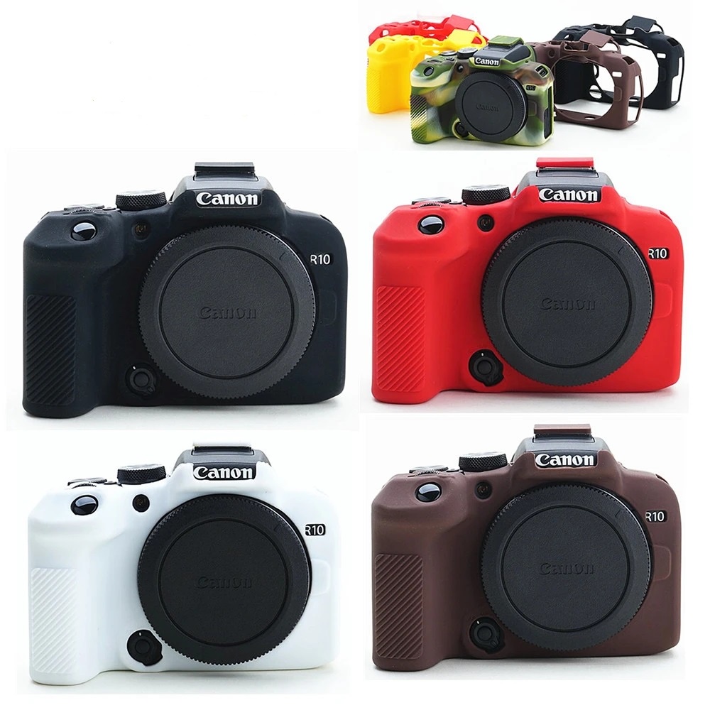 For Canon EOS R10 Soft Silicone Armor Skin Case Camera Bag Body